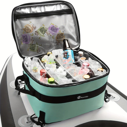 Paddle Board Cooler Bag Waterproof PVC – Insulated SUP Cooler with Mesh Top Pocket & Adjustable Straps | Ample Storage for Stand Up Paddleboarding, Kayaking & Water Sports Gear