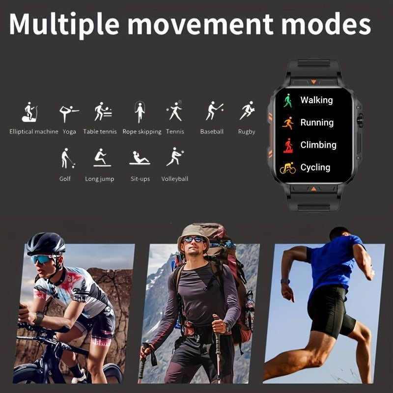Smartwatch with Wireless Calling – 1.95" HD Display, 100+ Sport Modes, IP68 Waterproof, Step & Calorie Tracker | SENBONO Men & Women