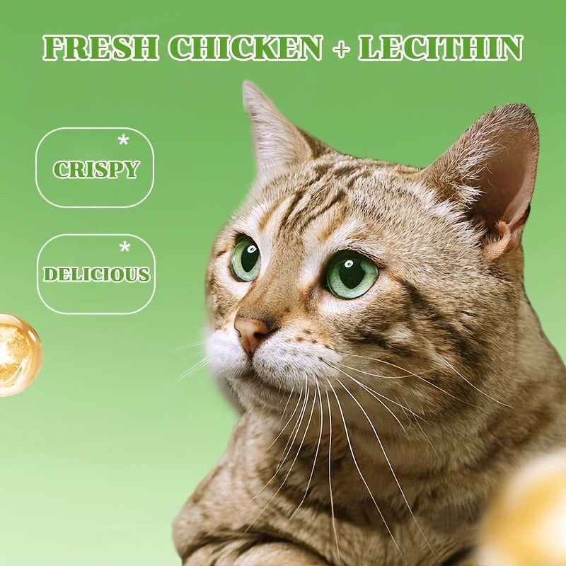 Cat Grass Freeze-Dried Sticks – Natural Dental Chew Snacks for Cats, Hairball Removal & Teeth Cleaning, Consumable Cat Grass Chew Toy (15 or 30 pcs)