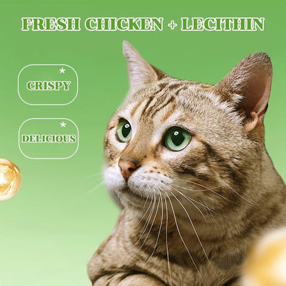 Cat Grass Freeze-Dried Sticks – Natural Dental Chew Snacks for Cats, Hairball Removal & Teeth Cleaning, Consumable Cat Grass Chew Toy (15 or 30 pcs)