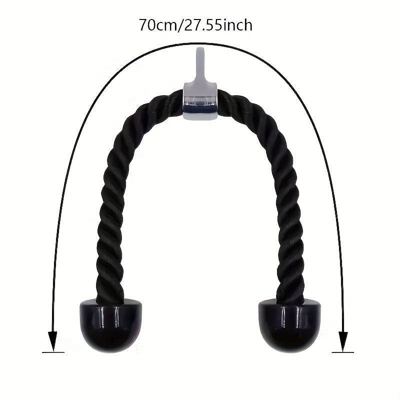 Tricep Rope Cable Attachment 27.5" – Heavy Duty Push Pull Down Rope for Strength Training, Gym & Home Workout, Arm Muscle Builder for Men Women