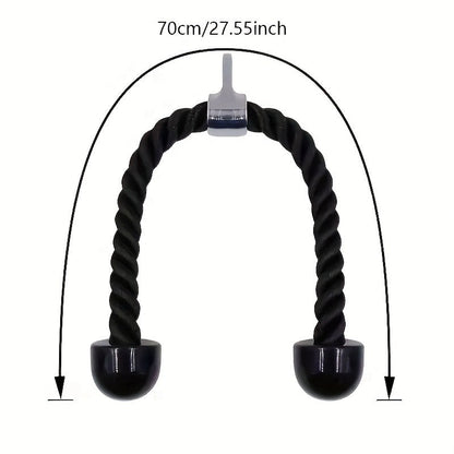 Tricep Rope Cable Attachment 27.5" – Heavy Duty Push Pull Down Rope for Strength Training, Gym & Home Workout, Arm Muscle Builder for Men Women