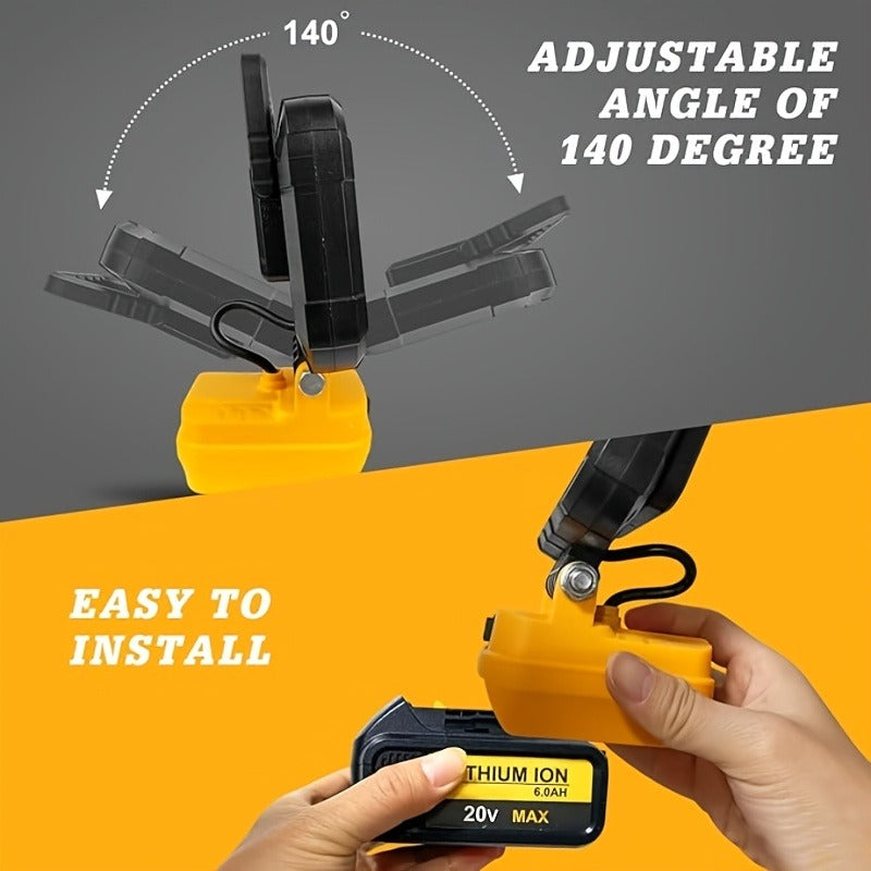 Waterproof LED Work Light – Dewalt / Makita / M18 Battery