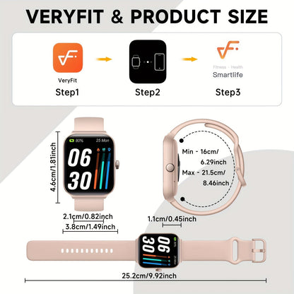 Smart Watch Fitness Tracker – 1.95" TFT Display, Built-in Alexa, 100+ Fitness Modes, Heart Rate Monitor, Men & Women