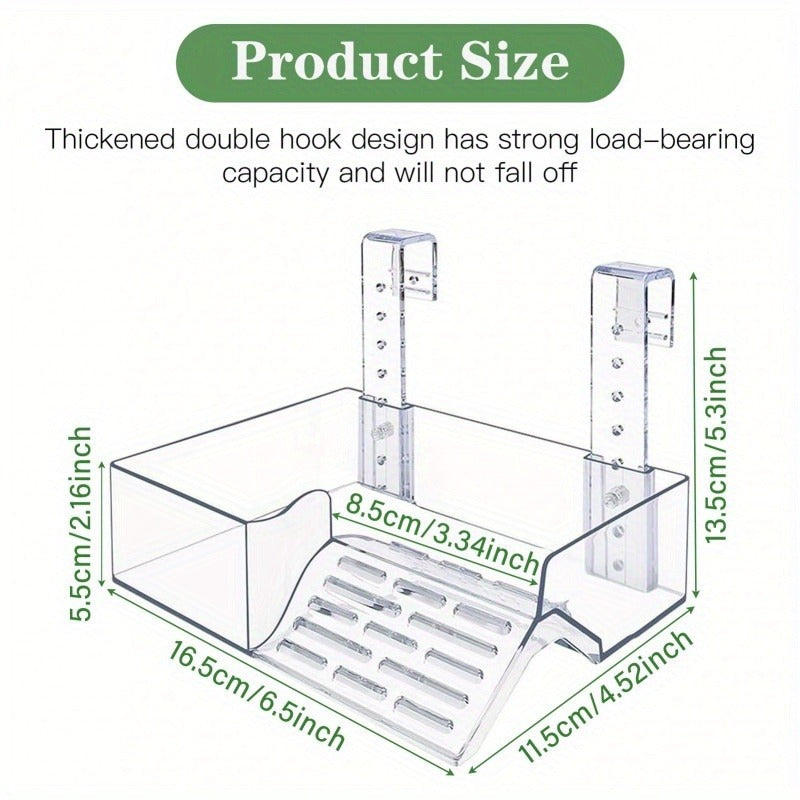 Turtle Basking Platform Acrylic Floating Island – Adjustable Height Climbing Dock with Integrated Ladder | Transparent Perforated Design, Non-Toxic, S/M/L Sizes for Aquatic Turtles & Reptiles