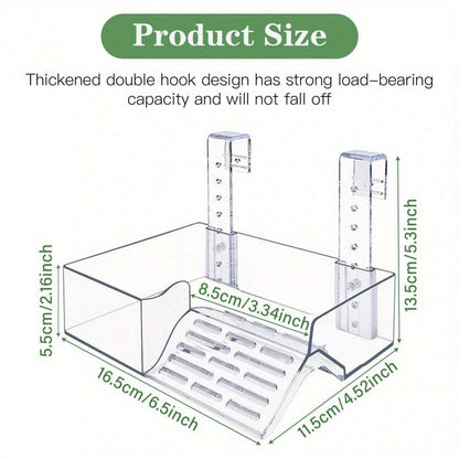 Turtle Basking Platform Acrylic Floating Island – Adjustable Height Climbing Dock with Integrated Ladder | Transparent Perforated Design, Non-Toxic, S/M/L Sizes for Aquatic Turtles & Reptiles