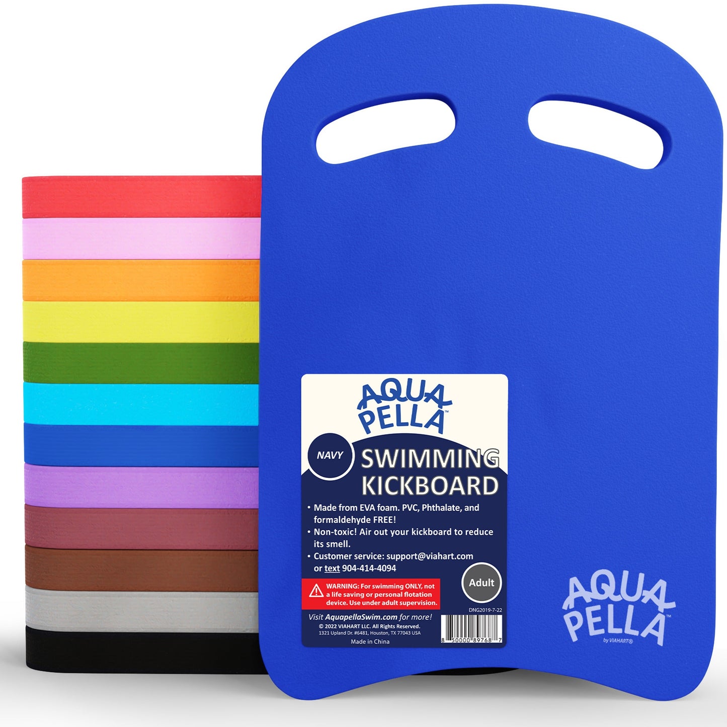 Swimming Kickboard for Adults & Kids – Lightweight EVA Foam Swim Board for Kicking Drills & Stroke Training | Phthalate-Free, Durable & One Size Fits All | 7 Colors Available