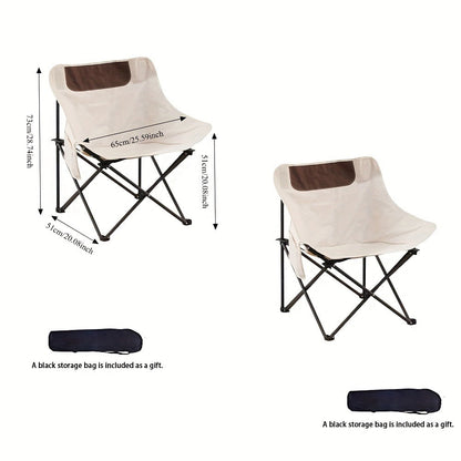 Moon Chair Folding Camping Chair Set 2/5 Pack with Storage Bag, Portable Outdoor Saucer Chair for Beach Fishing Picnic Barbecue Hiking