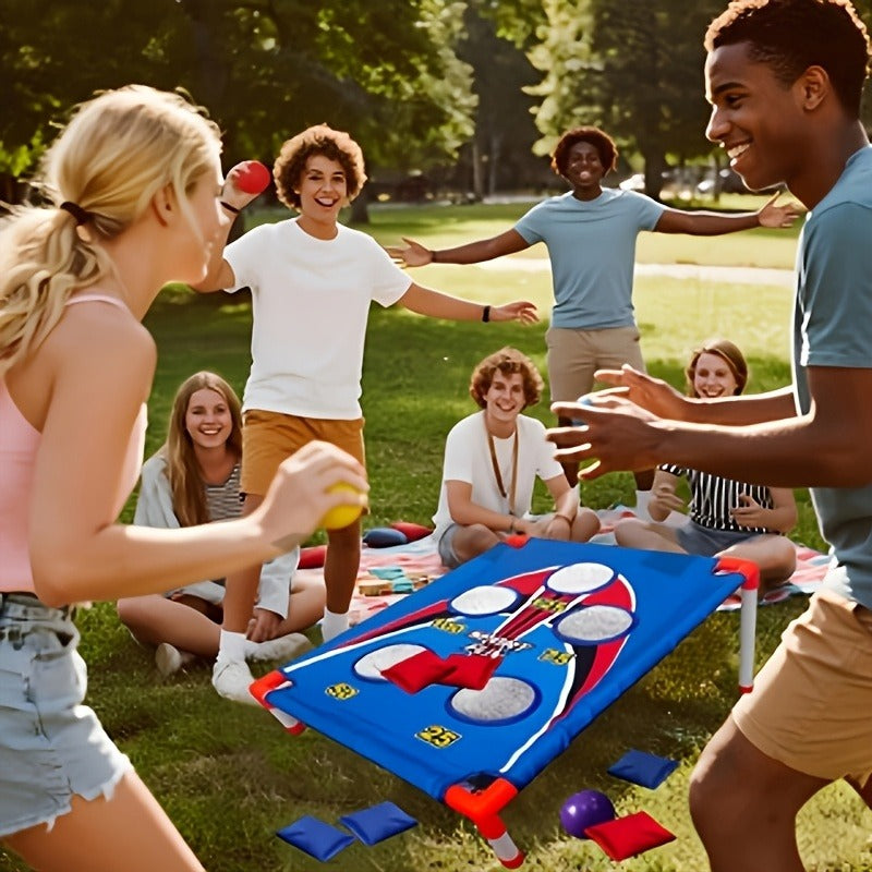 Bean Bag Toss Game Set – 5-Hole Scoring Board, 8 Bean Bags & Carry Bag – Outdoor Backyard Lawn & Beach Game for Adults & Kids, Family Party, Birthday & Holiday Gift