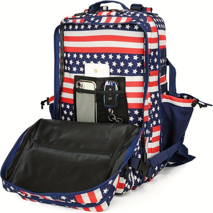 Flag Design Hiking Backpack 20L Tactical Daypack Waterproof Camping Travel Bag Cycling Fitness Outdoor Sports Backpack Independence Day Gift for Men Women