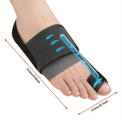 Toe Separator Bunion Corrector for Women Men – Adjustable Big Toe Splint with 2 Angle Bars & Double Non-Slip Straps, Day Night Hallux Valgus Relief Support Brace, 1 Pair