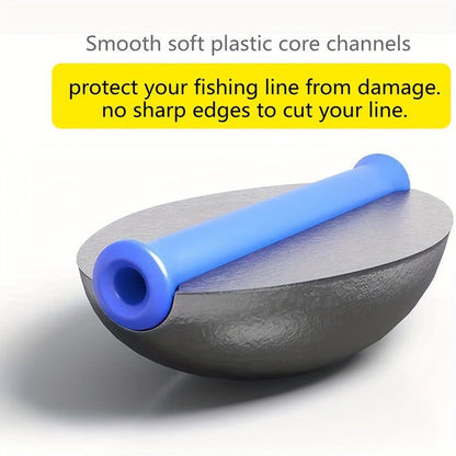 Lead Sinker Egg Weight Fishing Rig – Oval Elliptical Bass Casting Worm Bullet Tackle, Compatible with Saltwater & Freshwater Fishing, Ideal for Bass, Carp & Bottom Fishing