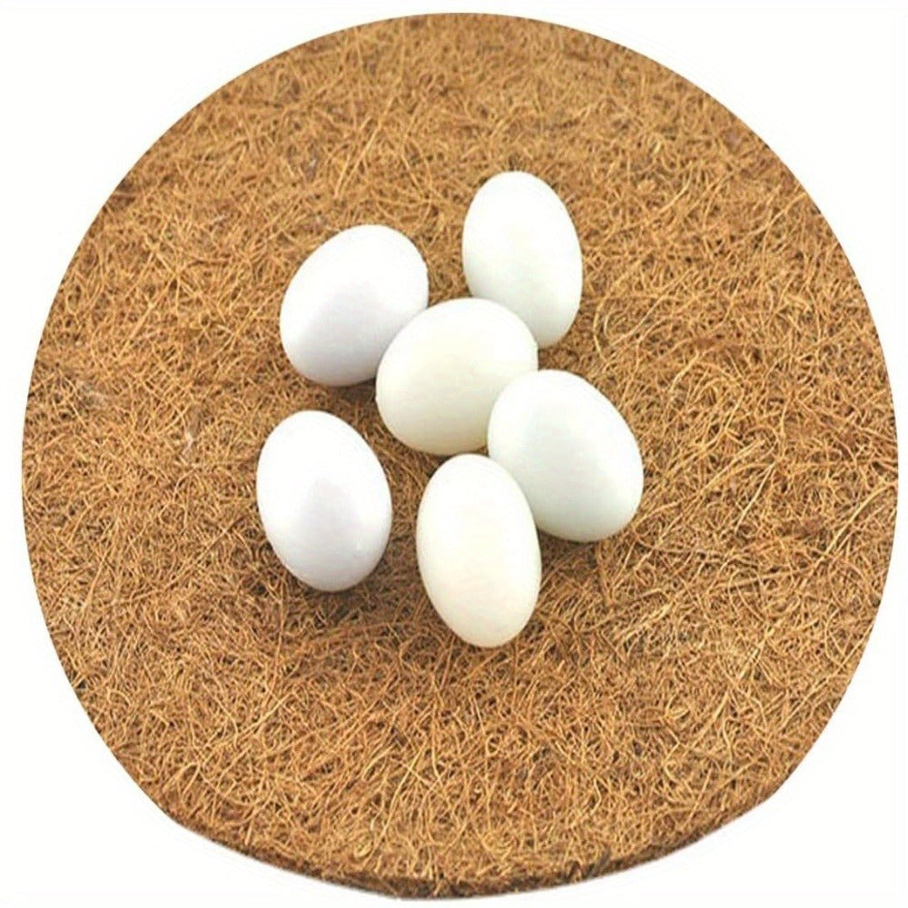 Pigeon Nesting Bowl 6-Pack with Coconut Fiber Mat – Durable Plastic Bird Breeding & Hatching Set for Racing Pigeons, Doves, Quails & Small Birds, Breeding Season Essential Gift for Bird Breeders