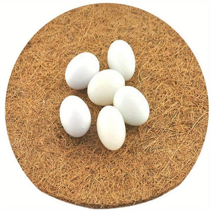 Pigeon Nesting Bowl 6-Pack with Coconut Fiber Mat – Durable Plastic Bird Breeding & Hatching Set for Racing Pigeons, Doves, Quails & Small Birds, Breeding Season Essential Gift for Bird Breeders