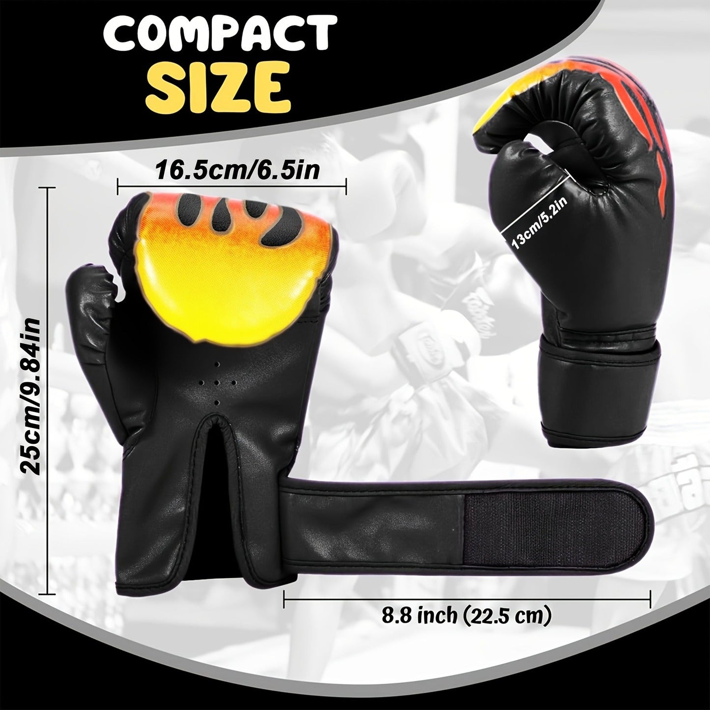 Boxing Training Gloves with Pearl Sponge Padding – Professional Shockproof Faux Leather Gloves for Muay Thai, Sparring, Fighting & Taekwondo, Wrap-Around Wrist Support for Men & Women