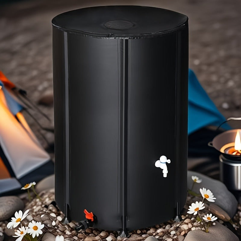 Collapsible Water Tank Large Capacity – Foldable Rainwater Collection System, Drinking Water Safe, 52 to 200 Gallon Options for Irrigation, Swimming Pool, RV & Camping – Green or Black