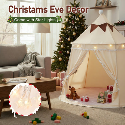 Pop-Up Dome Pet Tent for Large Cats - Automatic Instant Setup Outdoor Indoor Cat Tent House, Available Basic or Deluxe with Mat Star Lights & Flag, Portable No-Assembly Pet Shelter, Patio Garden Use