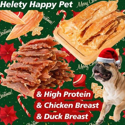 Air-Dried Dog Treats Chicken & Duck Breast Sticks – Single Ingredient Grain Free High Protein Dog Chews, Natural Jerky Snacks for Dogs, Multiple Sizes 100g 200g 300g 600g