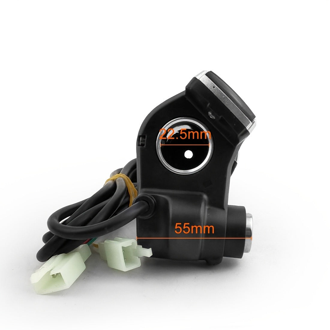 Electric Bike Scooter Key Throttle Grip Handle with LCD Display | 24V 48V Compatible | E-Bike Twist Throttle with Power Lock Wiring for Electric Motorcycle Scooter Replacement
