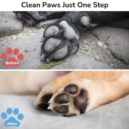 Dog Paw Cleaner No-Rinse with Soft Brush - pH Balanced Paw Wash for Dogs & Cats, 5oz Gentle Grooming Cleanser in Lavender Chamomile, Lemongrass Sage & Fragrance-Free