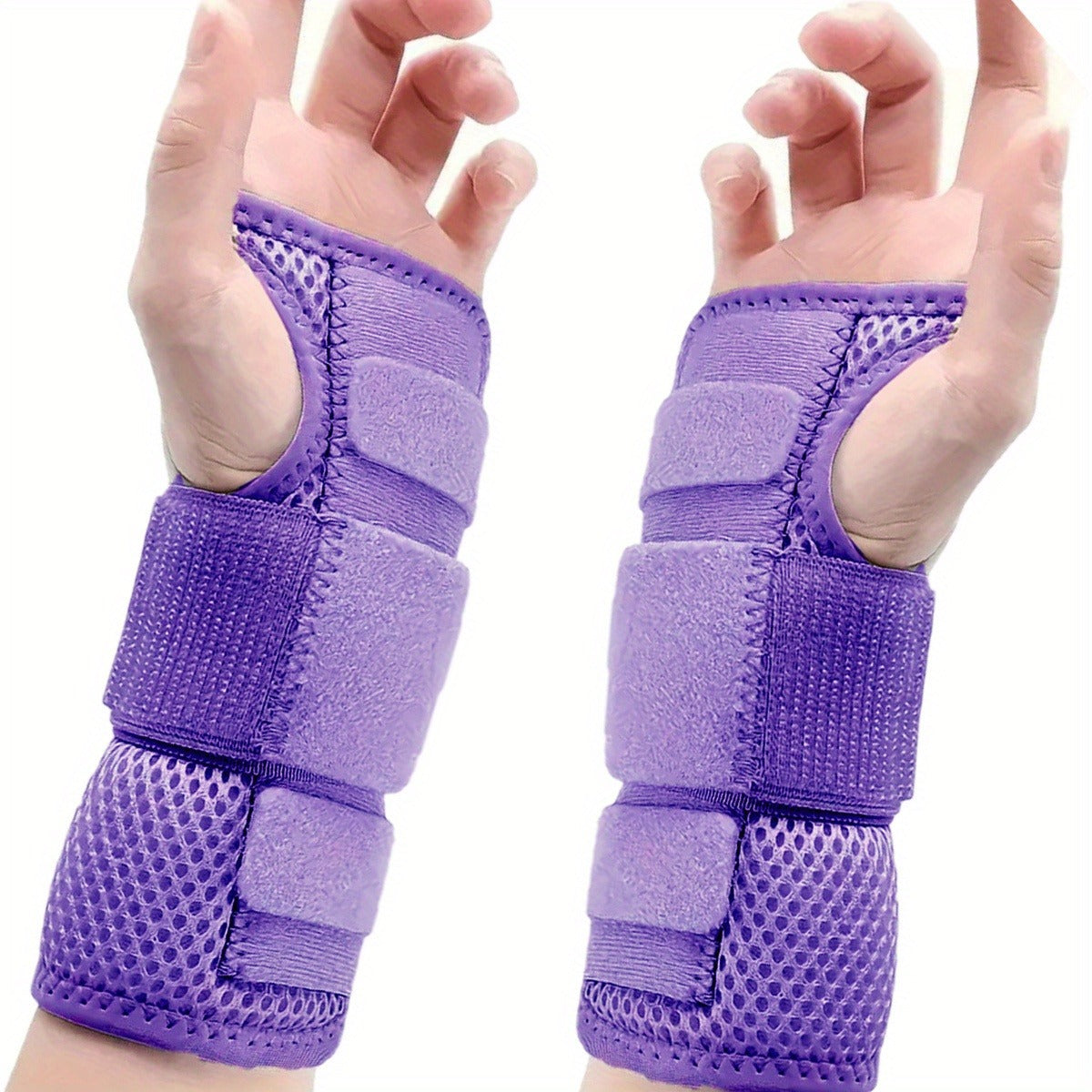 Carpal Tunnel Wrist Brace 2-Pack – Left & Right Hand Adjustable Compression Night Support Splint | One Size Fits All Wrist Stabilizer for Carpal Tunnel Syndrome, Tendonitis & Arthritis Relief