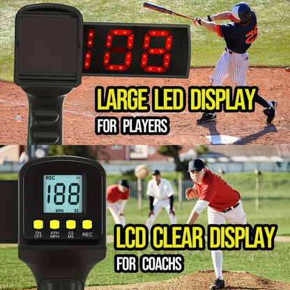 Baseball Radar Gun – LED & LCD Display, Handheld or Tripod Mount