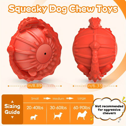 Durable Bite-Resistant Dog Ball – Audible Squeaky Floating Rubber Toy for Small, Medium & Large Dogs | Outdoor & Pool Use