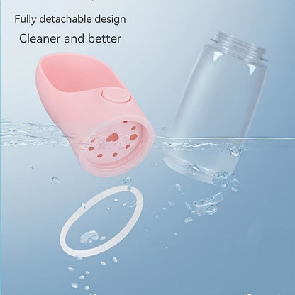 Portable Dog Water Bottle with Food Storage - Leakproof 2-in-1 Pet Travel Bottle for Hiking, Walking & Outdoor Activities, Water Only or Water + Grain Combo, Green / Pink / White