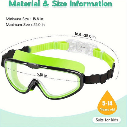 Anti-Fog Swimming Goggles No Leak Clear Vision – Crystal Green