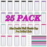 Clear(Mixed 5 Color Lids)
