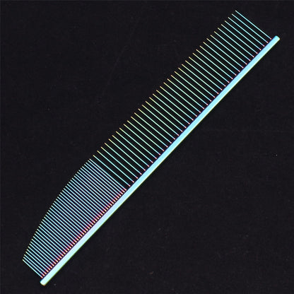 Pet Grooming Comb with Stainless Steel Teeth & Aluminum Handle - Professional Detangling Dematting Comb for Dogs & Cats, Removes Knots, Tangles & Loose Fur, 3 Colors