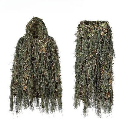 Leaf Camouflage Ghillie Cloak – Lightweight Camo Suit for Hunting, Bird Watching, Wildlife Photography, Tactical Training & Halloween Costume | 2 Sizes