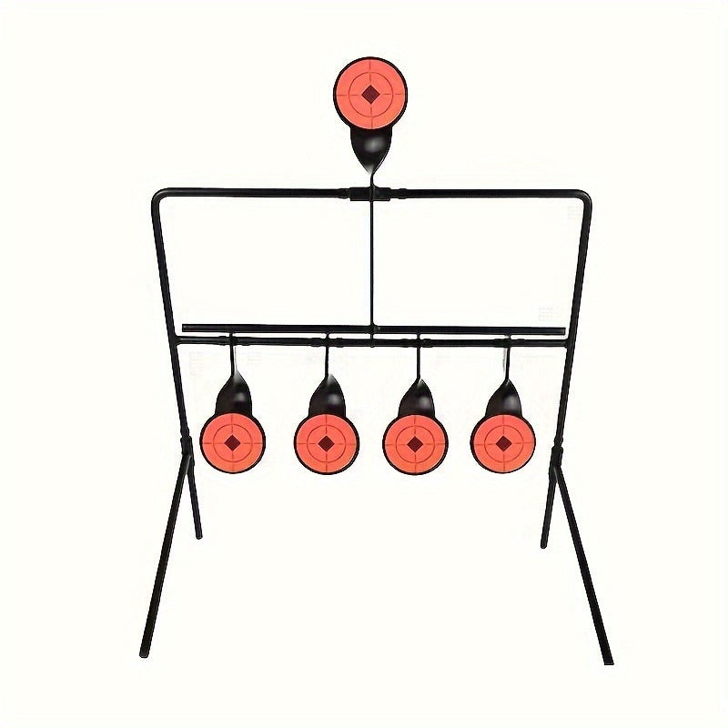 Shooting Target Stand with 4 Rotating Targets - Metal Frame Practice Target for Indoor & Outdoor Training, Airsoft BB Gun Pellet Pistol Archery Slingshot Shooting Range Accessories, Size 22-38