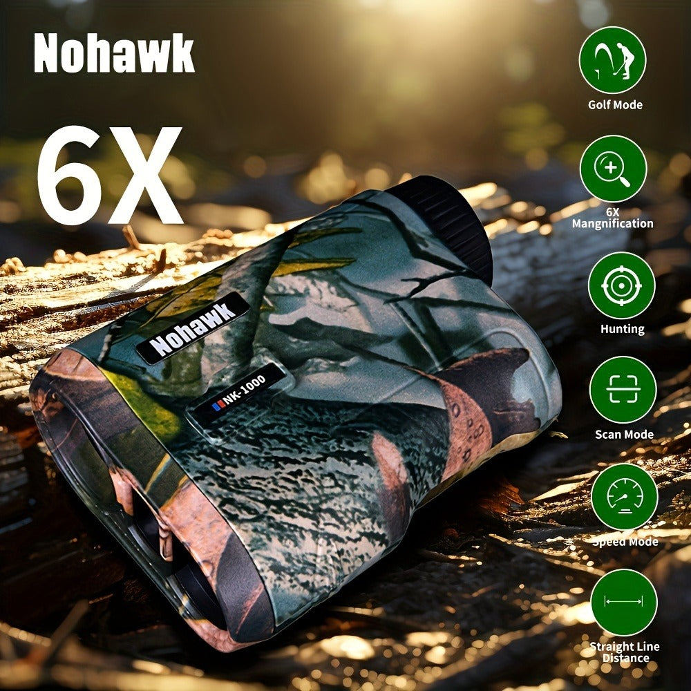 Laser Rangefinder 1000M USB Rechargeable – Hunting & Golf Range Finder with Speed, Altitude & Slope Compensation | M/Yard Switch, 7 Measurement Modes, Compact Design