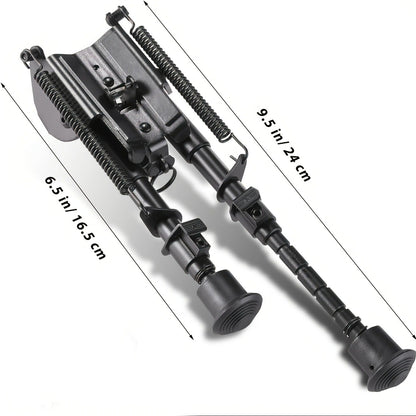 Aluminum Alloy Tactical Rifle Bipod – Adjustable 6-9 Inch Spring Return Legs, M-LOK Compatible, Collapsible Shooting Support for Hunting & Range