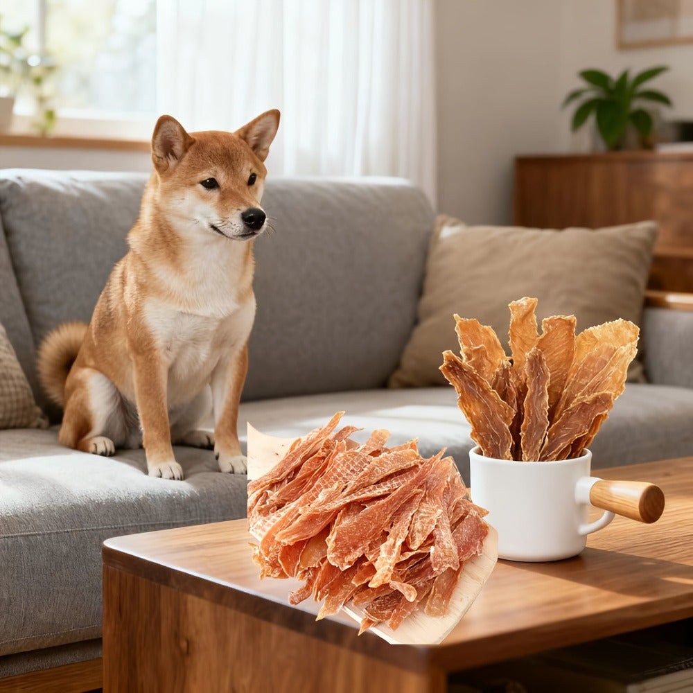 Duck Jerky Dog Chews Real Meat High Protein Low Fat Long-Lasting Dental Treats for Small Medium Large Dogs Training Reward Easily Digestible 150g