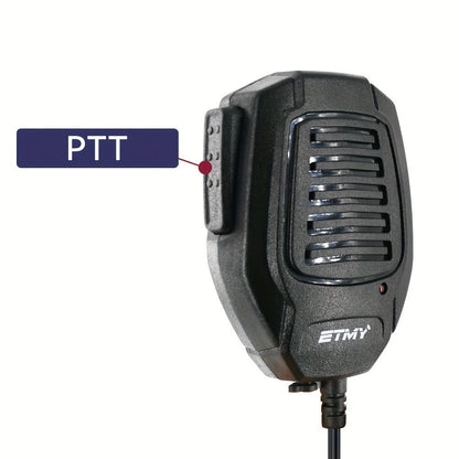 Walkie Talkie Speaker Mic 3.5mm Jack for Baofeng BF-888S UV-5R & Kenwood TK Series – Coiled Cable, 360° Rotating Clip