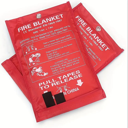 Fiberglass Fire Blanket for Home Kitchen Camping – Emergency Fireproof Blanket, Flame Retardant Heat Resistant, 39x39 Inch – 1/2/4/8/12 Pack