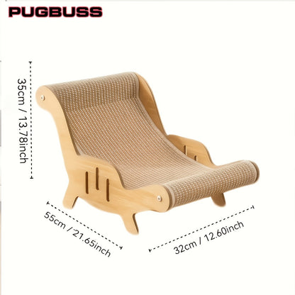 Cat Scratcher Lounge Chair 2-in-1 Natural Sisal Sofa Bed No Shedding Breathable Ultra Durable Oversized Design for Scratching Napping Playing, All-Season Multi-Functional Cat Scratch Bed, 1pc
