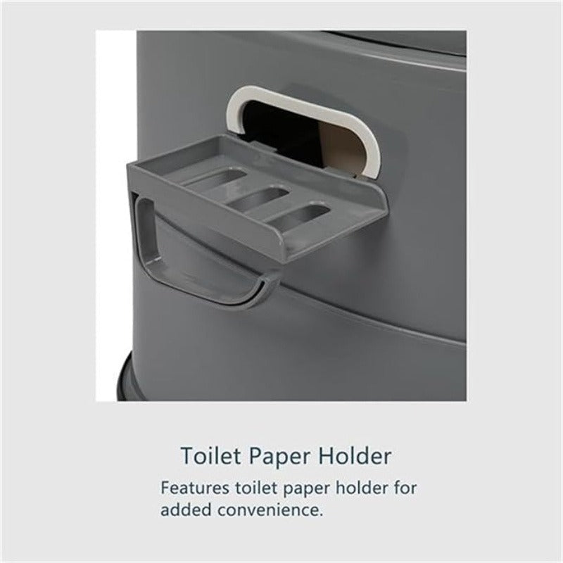 Extra Large Portable Toilet for Adults – Indoor Outdoor Commode with Detachable Inner Bucket & Removable Paper Holder, Lightweight Compact Design for Camping, Boating, Van Life & Emergency Use