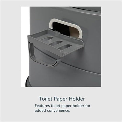 Extra Large Portable Toilet for Adults – Indoor Outdoor Commode with Detachable Inner Bucket & Removable Paper Holder, Lightweight Compact Design for Camping, Boating, Van Life & Emergency Use