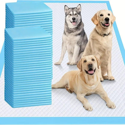 Disposable Dog Pads 24"x24" Bulk Pack - Super Absorbent Leak-Free Puppy Pee Pads with Odor Control for Indoor & Outdoor Use, 50 / 125 / 200 / 300 Count Options