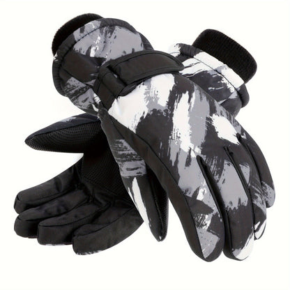 Winter Ski Gloves for Skiing & Cycling – Windproof Waterproof Thermal Gloves for Men & Women, Non-Slip Grip, Touchscreen Compatible, Cold Weather Outdoor Sports Gloves