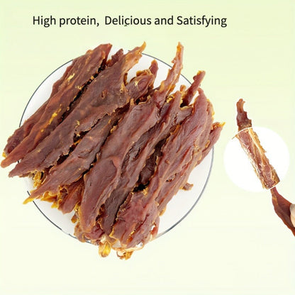 Dog Jerky Treats Chicken & Duck - High Protein Low Fat Natural Training Reward Snacks for Small Medium Large Dogs Easily Digestible