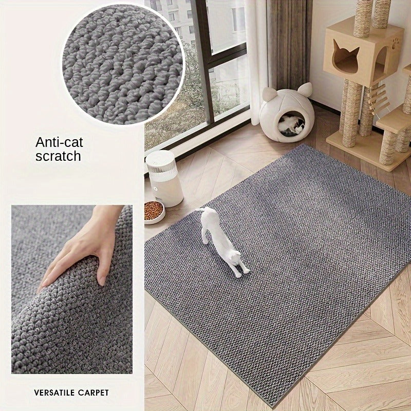 Cat Scratching Mat Natural Seagrass Pet Bed Pad Dog Crate Mat Feeding Mat Pineapple Weave 23x35 Inch Durable Washable Indoor Cat Rug Lounge