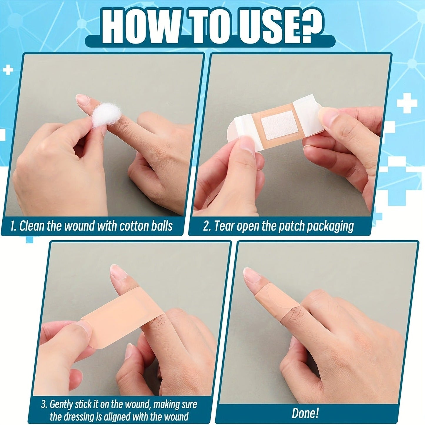 720-Piece Variety Bandages Pack – Assorted Sizes Breathable Adhesive Bandages Bulk Set with Fingertip & Knuckle Bandages for First Aid, Wound Care, Scrapes & Blisters