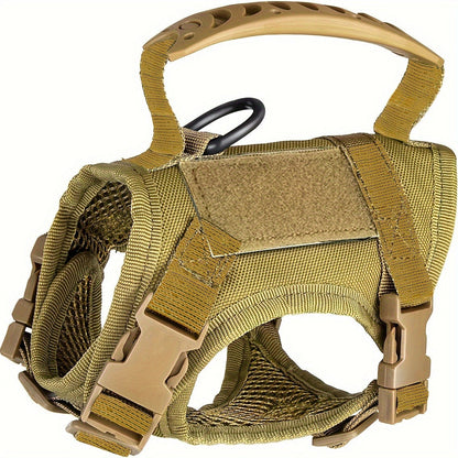 Cat Tactical Vest Harness Adjustable 600D Chest Strap for Cats & Puppies - Escape-Proof Training Vest Harness in Black Khaki Red Rose Red Mineral Green & Mixed Colors