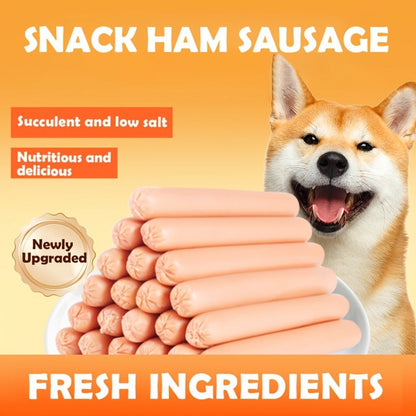 Grain-Free Dog Sausage Treats – Chicken Flavor Ham Sticks, Soft & Easy-Digest Dental Chew Snacks for Puppies & Adult Dogs, No Additives, All Breeds (16-Pack or 32-Pack)