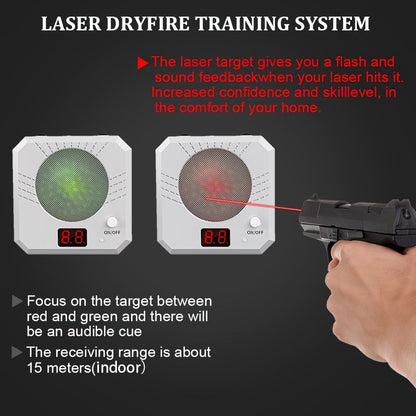Rechargeable Laser Dry Fire Training Target Set 4 Difficulty Levels