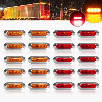 Marine LED Navigation Lights Set of 20 – Stern Circular Deck & Onboard Boat Lights for Yachts & Boats | Low Frequency, No Battery Required, Multi-Color Options